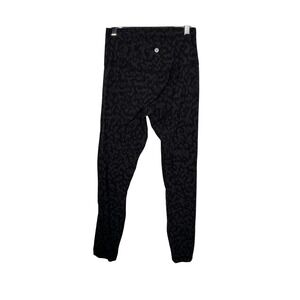 Lululemon Black Gray‎ Leopard Camo High Rise Leggings Athletic Yoga Size 6
